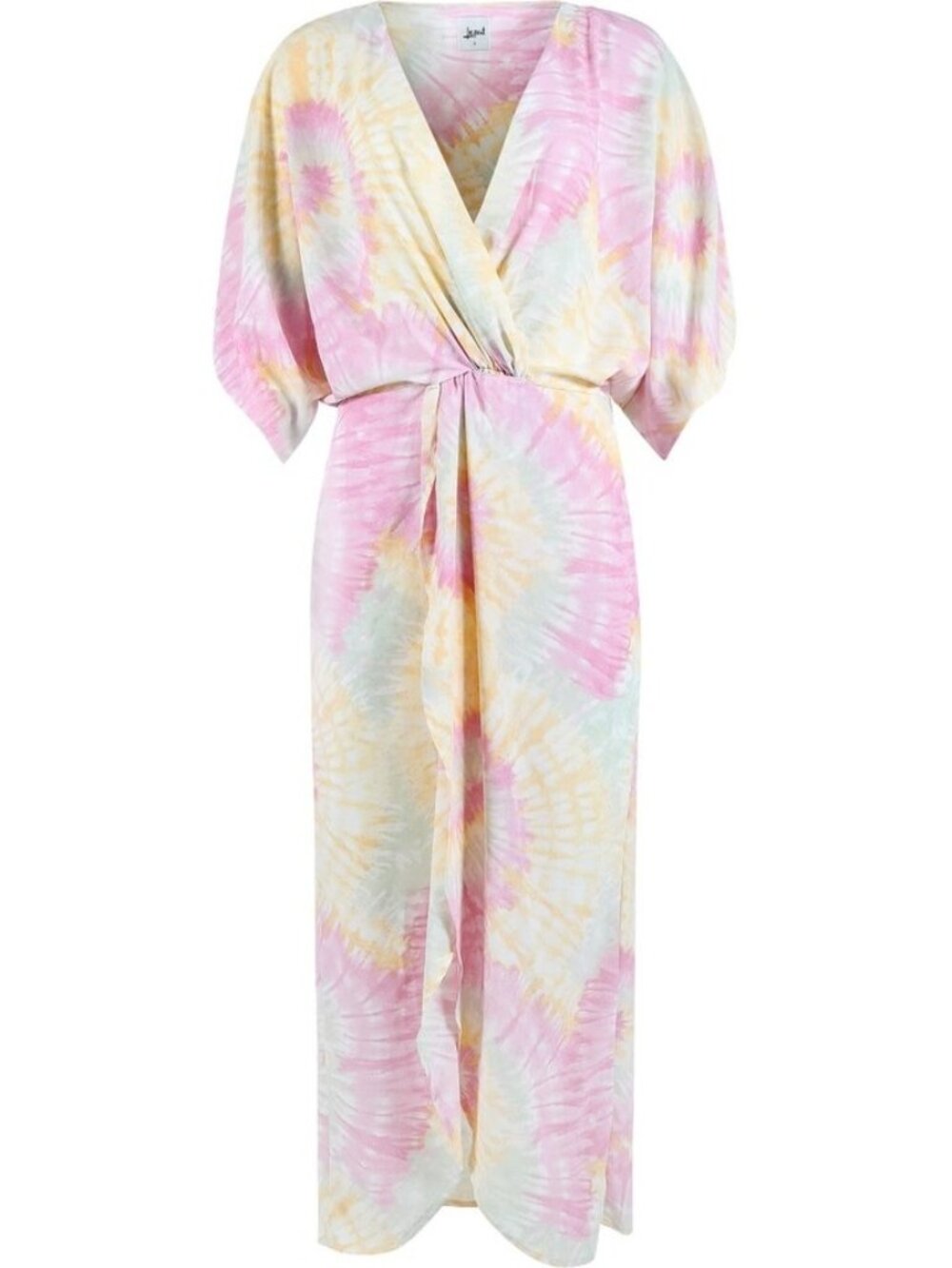 Lezat Joey Maxi Dress Pastel Pink Sorbet Tie-Dye Print